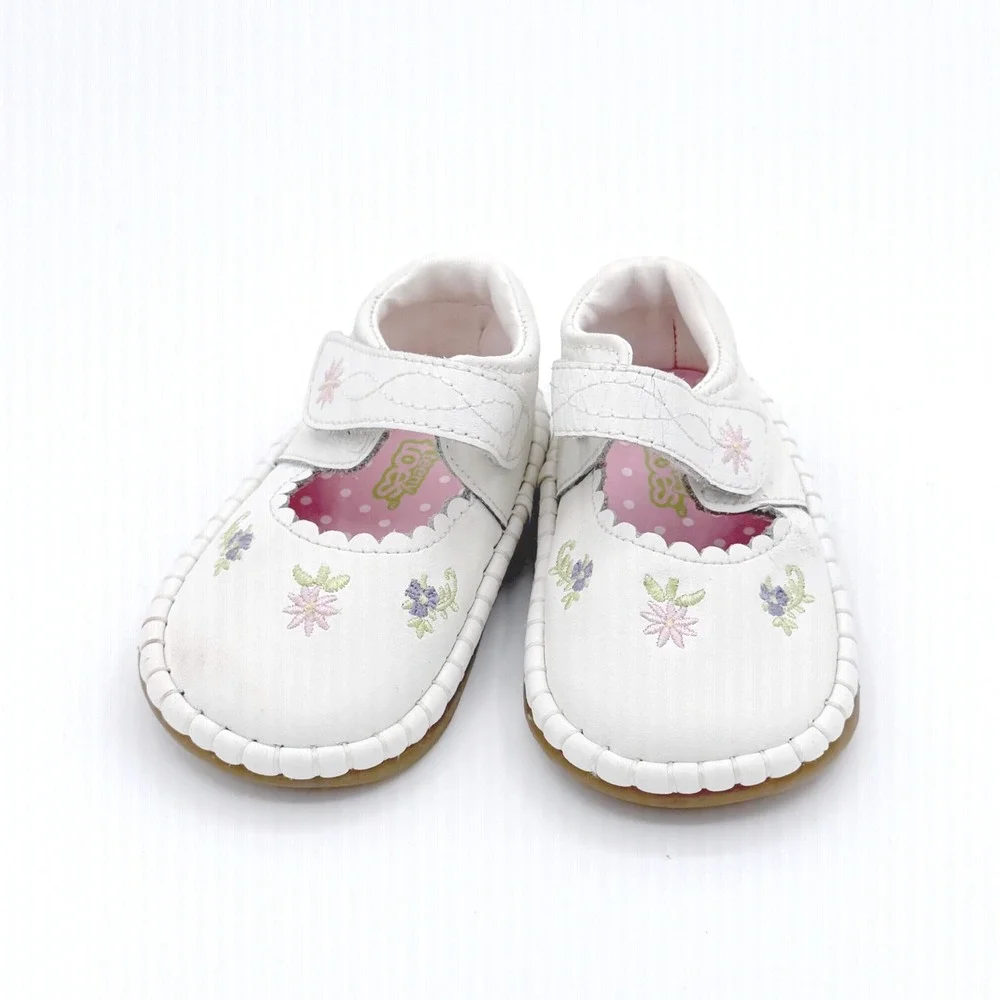 Teeny Toes Toddler Girls Size‎ 3 White Floral Mary Jane Shoes Casual Dressy